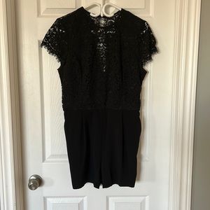 Lace top romper